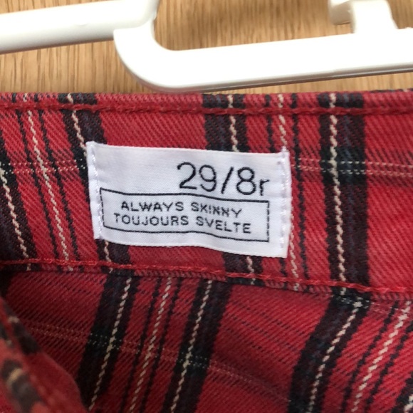 GAP plaid skinnies - Picture 3 of 5